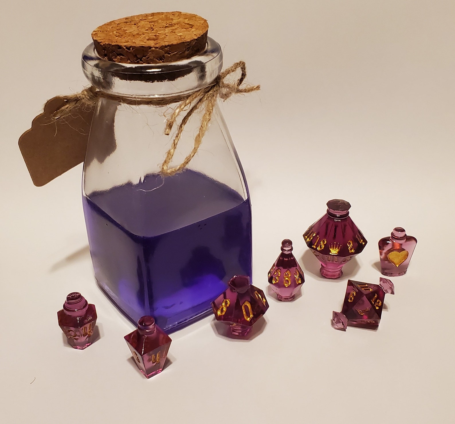 Purple Potion Dice Set d2 d4 d6 d8 d10 d12 d20 Etsy