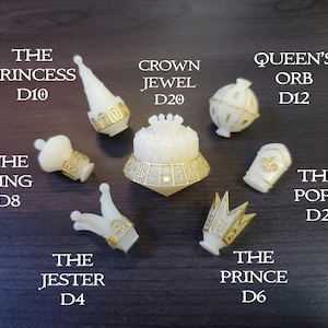 Royal Court - Art Deco Crown Dice Set