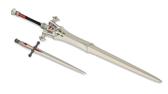 クライヴの剣、インヴィクタス/Clive's Invictus Blade　4種 3D Files - Clive's Invictus & Side Sword FF16 - Etsy