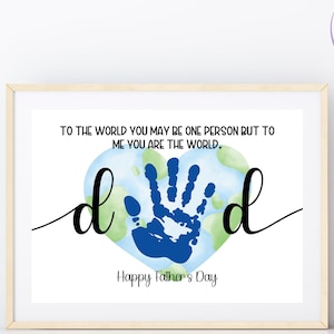 Vatertag Handabdruck druckbares Geschenk, DIY Handwerk für Papa, druckbares Papa Geschenk, digitaler Download, Lehrer, Kindertagesstätte, Bester Papa, Vorschule, Baby