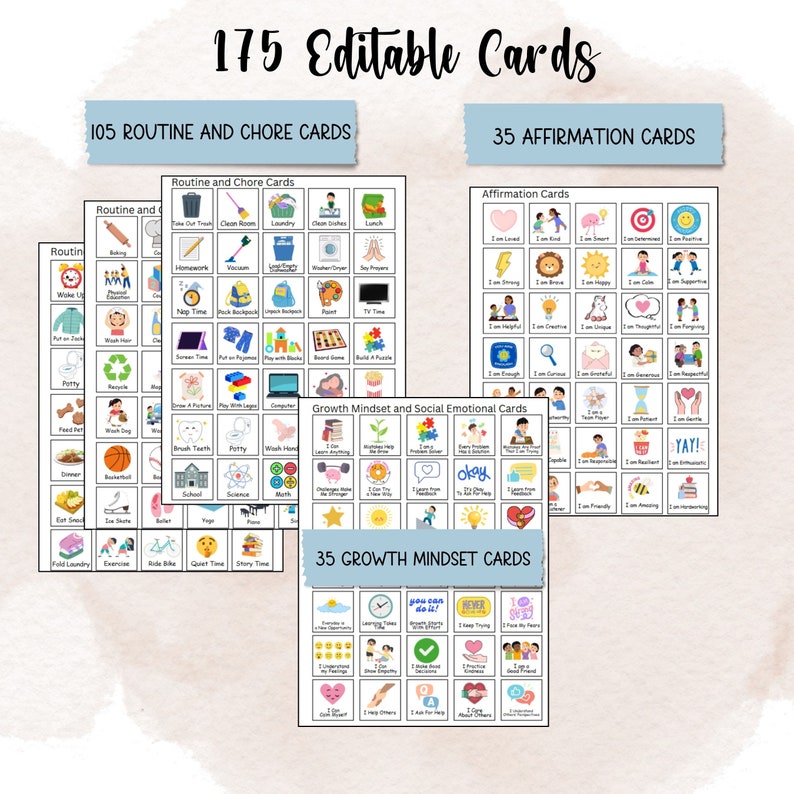 Dagligt rutinschema, visuellt schema, sysslor, ADHD, autism, dagsschema, läggdags för barn, tillväxttänkande, bekräftelse, social-emotionell bild 3
