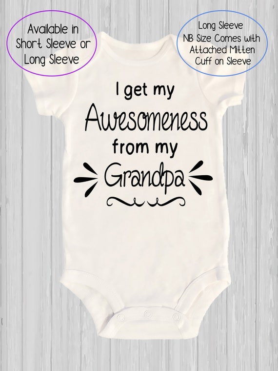 Grandpa’s Boy Sweet Short Sleeve Baby Bodysuit