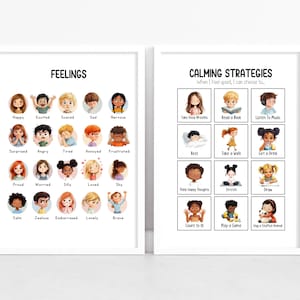 Visuelle Gefühle Poster, Calming Corner, Emotions Chart, Montessori, Klassenzimmer Dekor, Spielzimmer Dekor, ADHD, Neurodiverse, Autismus, Homeschool