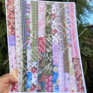 Digital fabric stitched page, fabric, fabric printable, fabric download, fabric page, stitched fabric page.