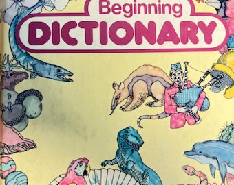 Vintage 1979 Children's Dictionary Pages, Ephemera for Junk Journaling