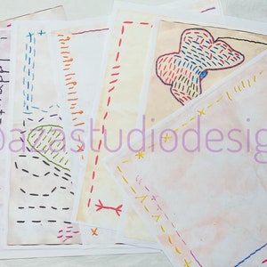 Stickerei von Seiten: langsames Junk Journal (Digitaler Download)