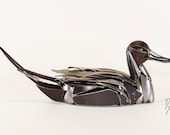 Metal Pintail Duck Sculpture