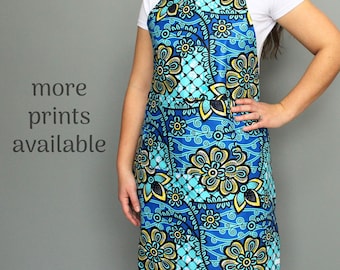 Fair Trade African Apron : Cotton Kitchen Smock With Pocket