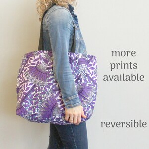Reversible Kitenge Cotton Tote Bag : Fair Trade African Print Shoulder Bag