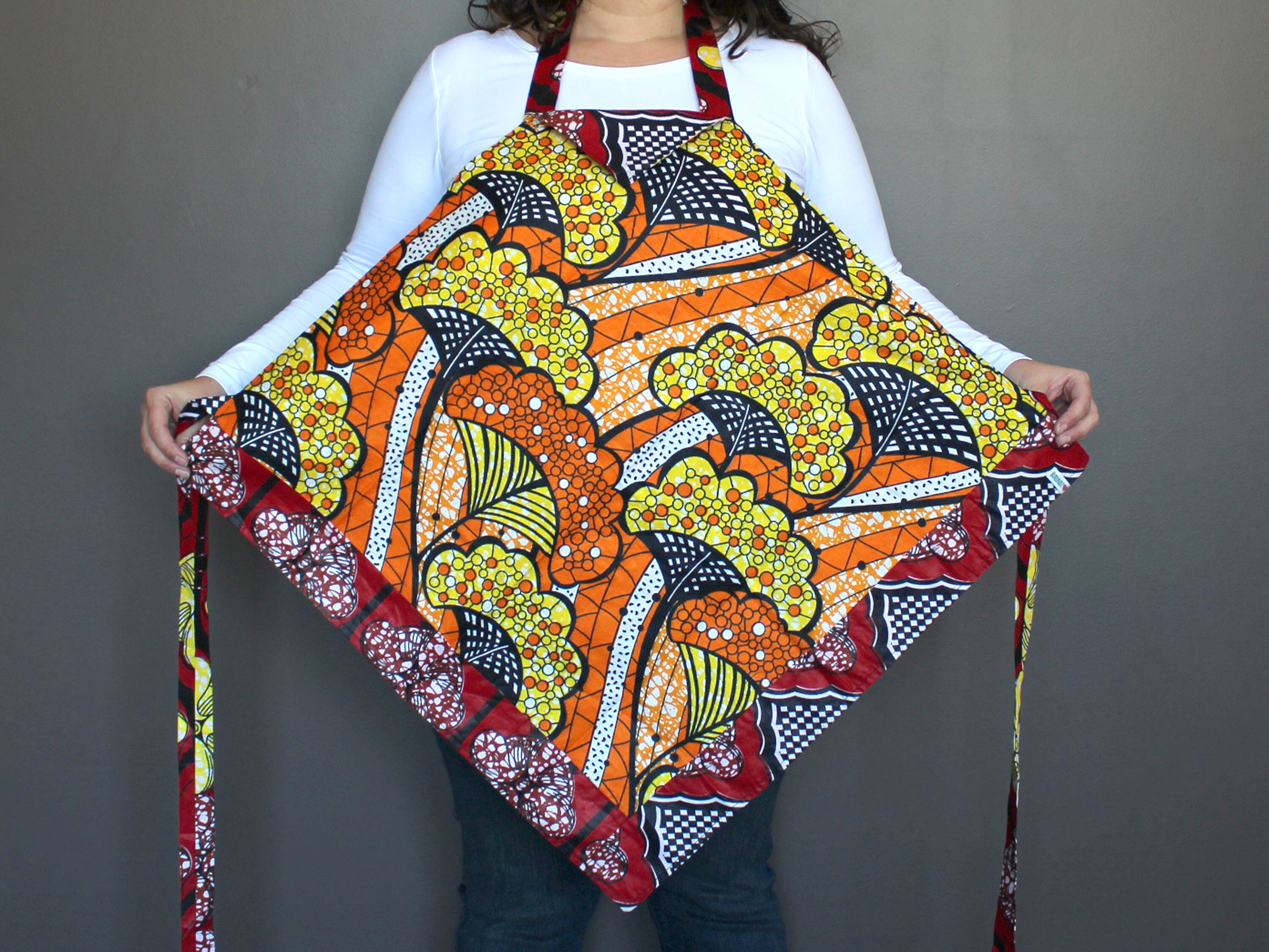 Fair Trade Adult Full Apron Multicolor African Smock Chef Etsy