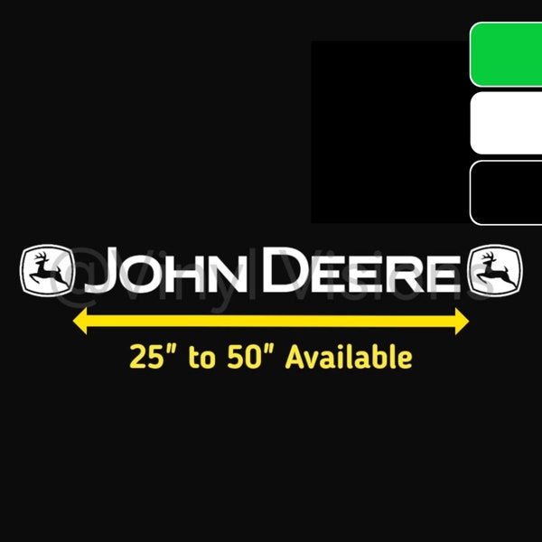 John Deere Window Decal - Permanent Tractor Decal