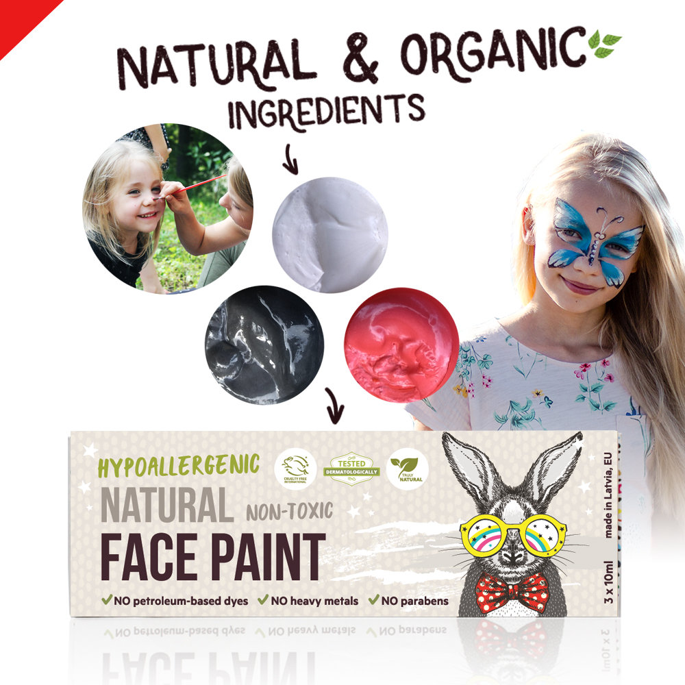 Face Painting Kit for Kids - Non-Toxic and Hypoallergenic Face Paint Kit  with 24