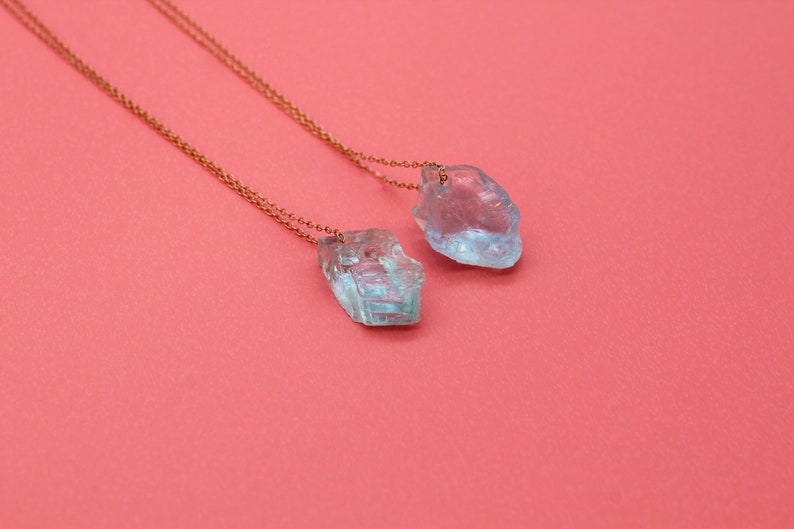 Crystal Jewelry Dainty Aquamarine Choker Aquamarine Pendant Gift for her 925 Italian Silver Bridal Necklace Iceberg Aquamarine Necklace