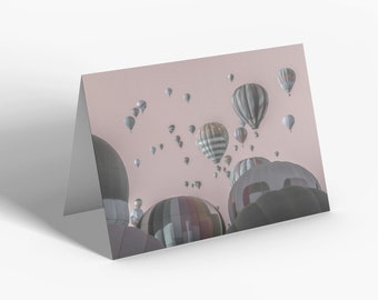 Greetings Card - Balloon Festival #2 - Blush Pink Photograph Gifts by Alan Copson