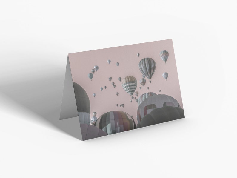 Greetings Card Balloon Festival 2 Blush Pink Photograph Gifts by Alan Copson image 3