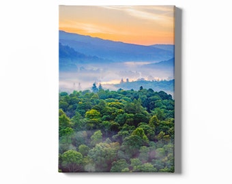 Misty Rydal Water #2 Print - Lake District Landscape by Alan Copson - Canvas Print, or Framed/Unframed Giclée Photographic Print Wall Art