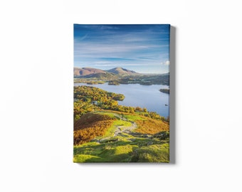 Autumn Derwentwater #1 - Lake District Landscape by Alan Copson - Canvas Print, or Framed/Unframed Photographic Wall Art