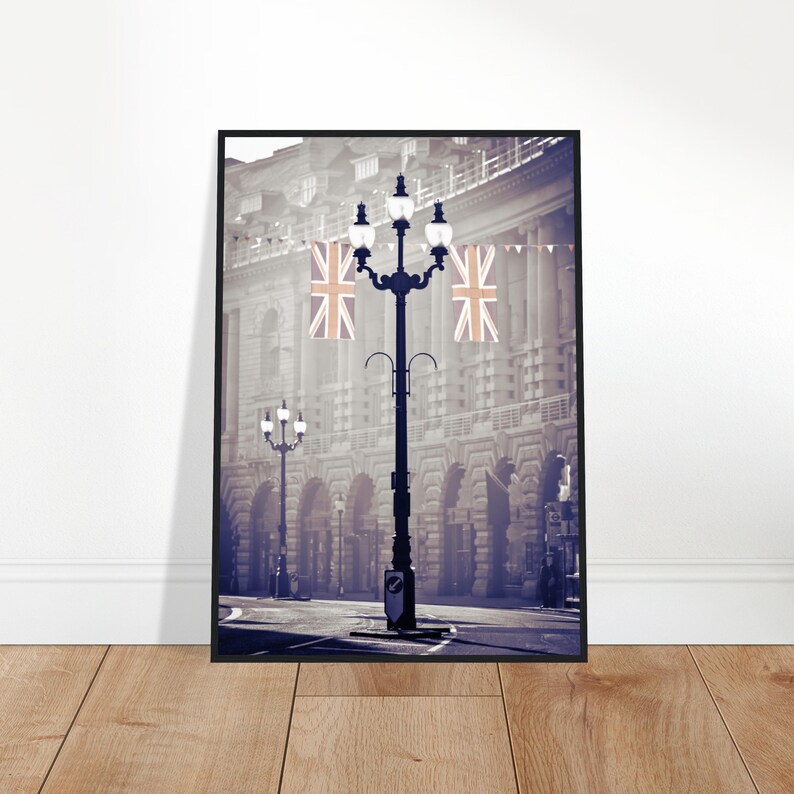 Festive Regent Street. Union Jack Flags. Canvas Print, Framed/Unframed Photographic Giclée Print. Wall Art Gift by Alan Copson image 6