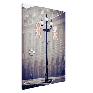 Festive Regent Street. Union Jack Flags. Canvas Print, Framed/Unframed Photographic Giclée Print. Wall Art Gift by Alan Copson image 1