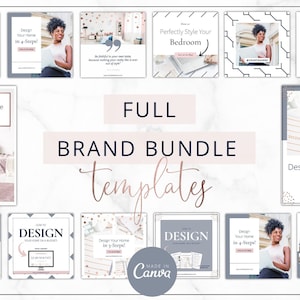 Bundle, Lead Magnet Templates, ebook, Social Media Templates, Pinterest Templates, Branding Kit, Logo, Branding Board, Rose Gold