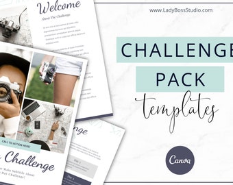 challenge Template, Lead Magnet, workbook template, freebie, canva template, canva workbook template, worksheet, checklist, Turquoise