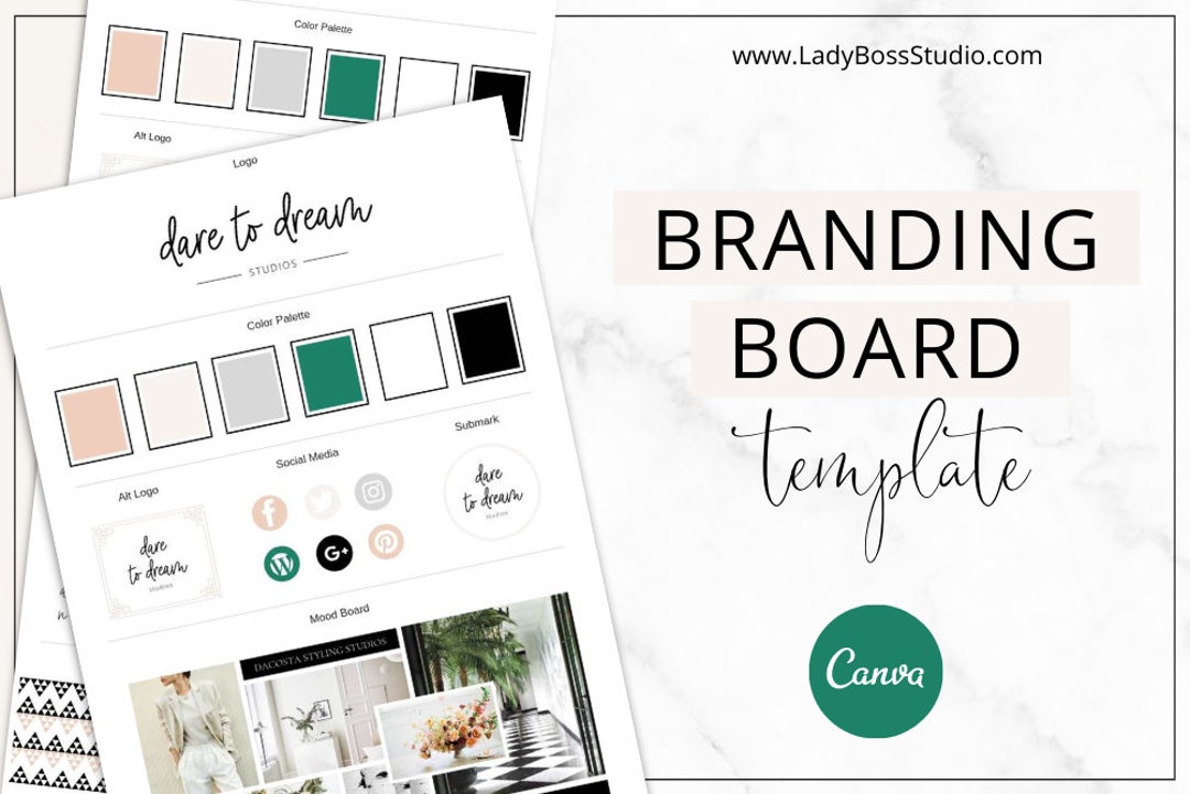 Branding Board Template , Brand Board , Branding Logo Designer , Brand ...