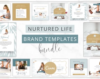 Bundle | Lead Magnet Templates | ebook | Social Media Templates | Pinterest Templates | Branding Kit | Logo, Branding Board | Nurtured Life