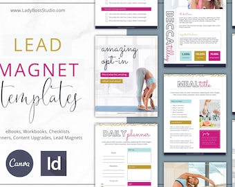 eBook Template, Lead Magnet, workbook template, freebie, canva template, canva workbook template, worksheet, checklist, InDesign, Bold