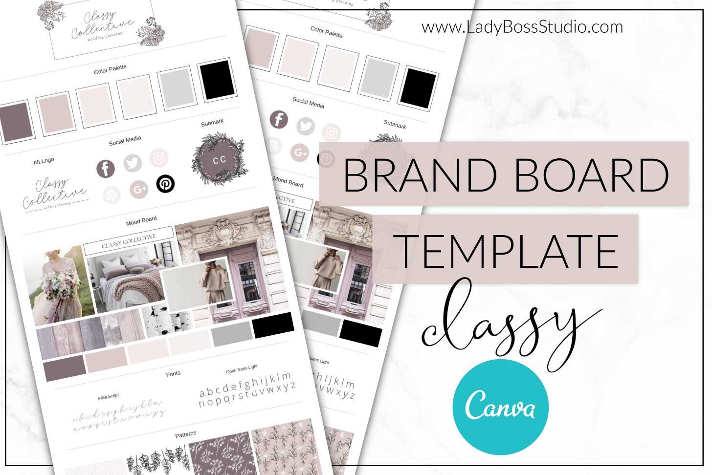 Canva Brand Board Template Diy Design Canva Branding Etsy