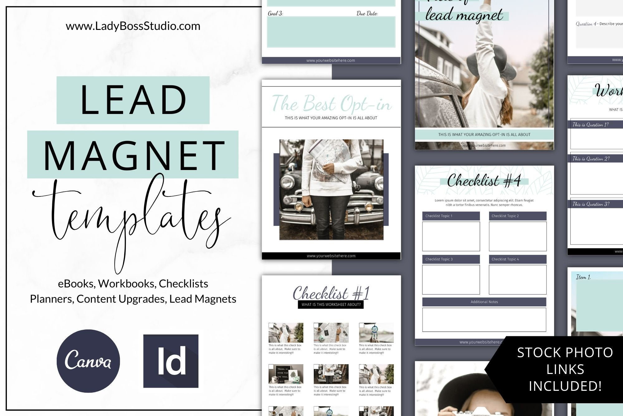 Ebook Template, Lead Workbook Template, Freebie, Canva Template
