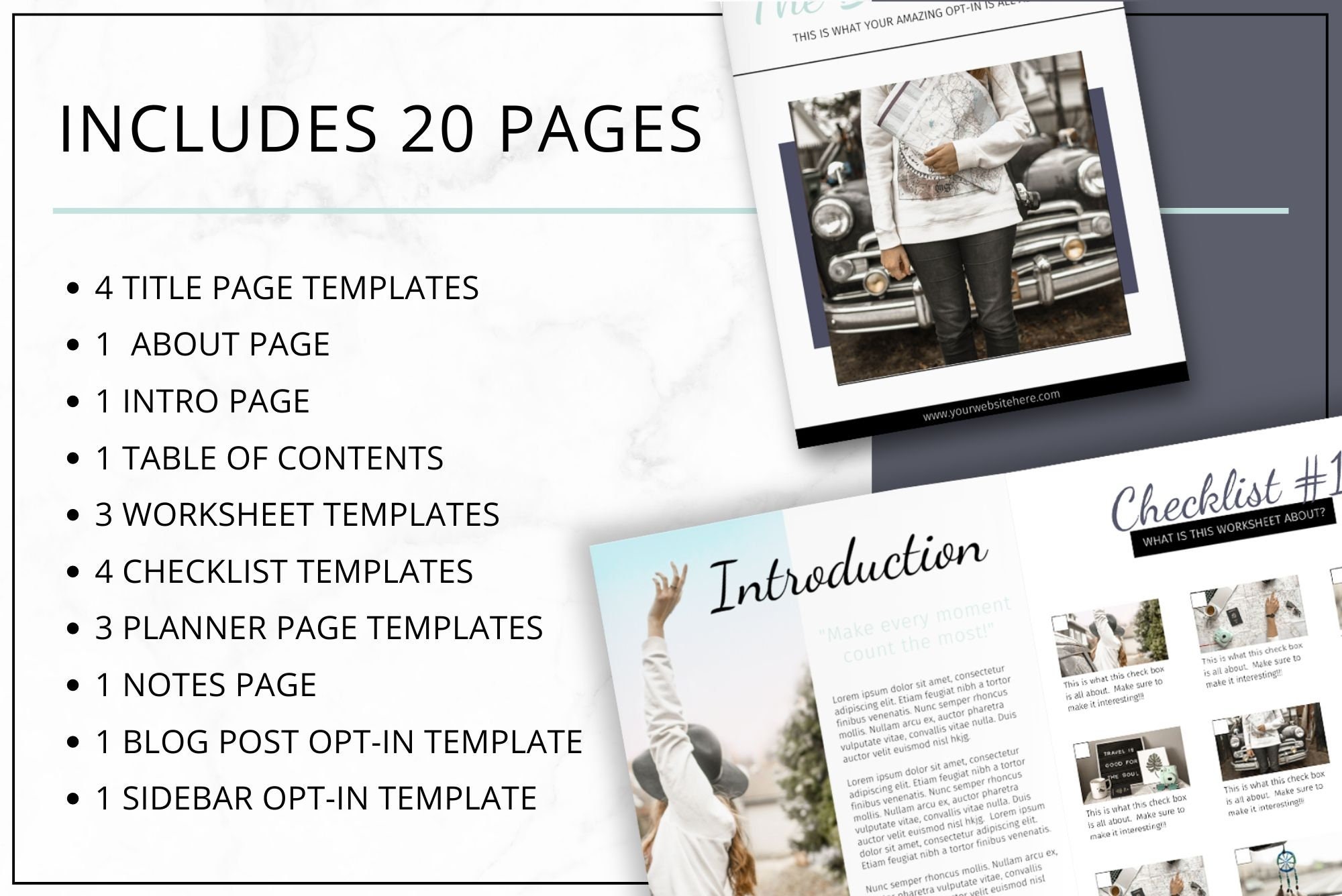 Ebook Template, Lead Workbook Template, Freebie, Canva Template