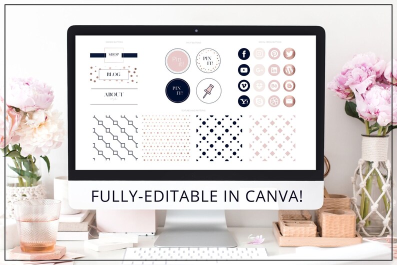 Website Branding Kit Canva Template Canva Logo DIY Logo | Etsy