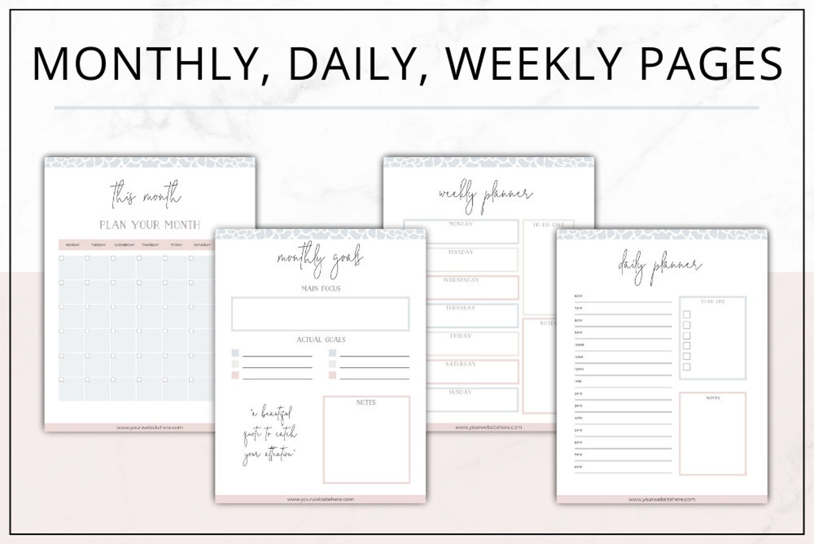 Canva Planner Template Canva Template DIY Planner Template - Etsy