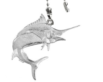 Tirador de ventilador de techo de peltre con forma de pez marlín - House of Morgan Design