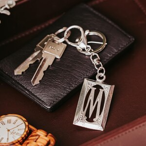 Personalized Keychain, Monogram Keychain, Initial Bag Charm, Last Name Key Chain,