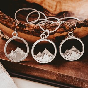 Mountain Necklace, Mountain Peak Jewelry, Mountain Earrings, Mountain Jewelry, Mountain Pendant,