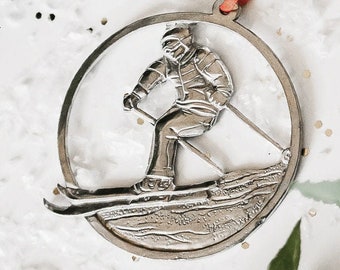 Skifahrer Geschenk, Ski Ornament, Ski Ornament, Schnee Skifahrer Weihnachtsschmuck,