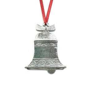 Holiday Bell Christmas Ornament, Vintage Christmas Decorations, Angel Bell,