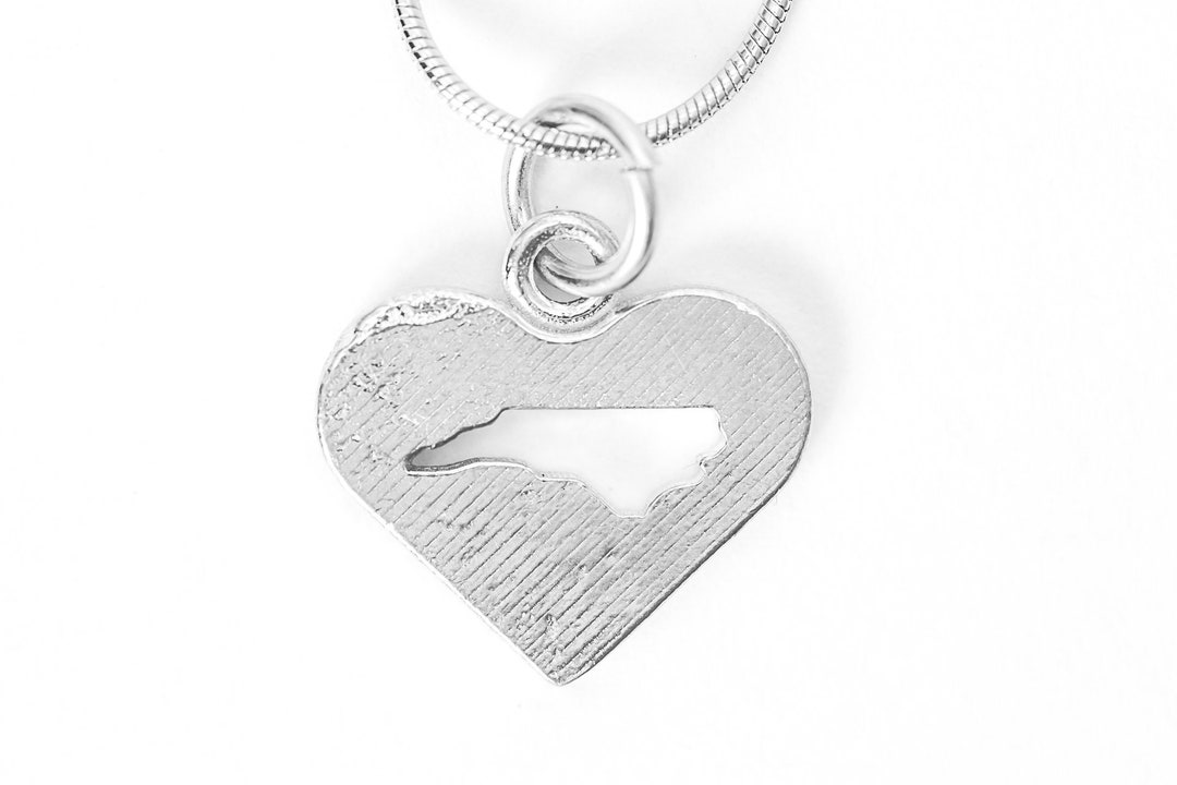 North Carolina Jewelry, State Outline Necklace, Home State Chain, North Carolina Pendant for New
