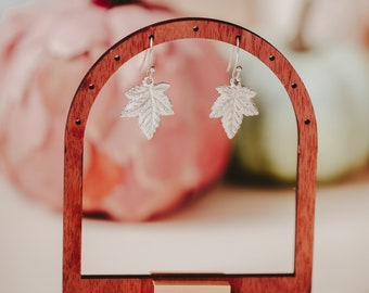 Fall Hanging Earrings, Everyday Earrings, Pewter Earrings,
