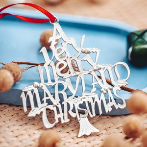 Maryland Ornament, Maryland, Maryland Christmas Ornament, Maryland Gift,