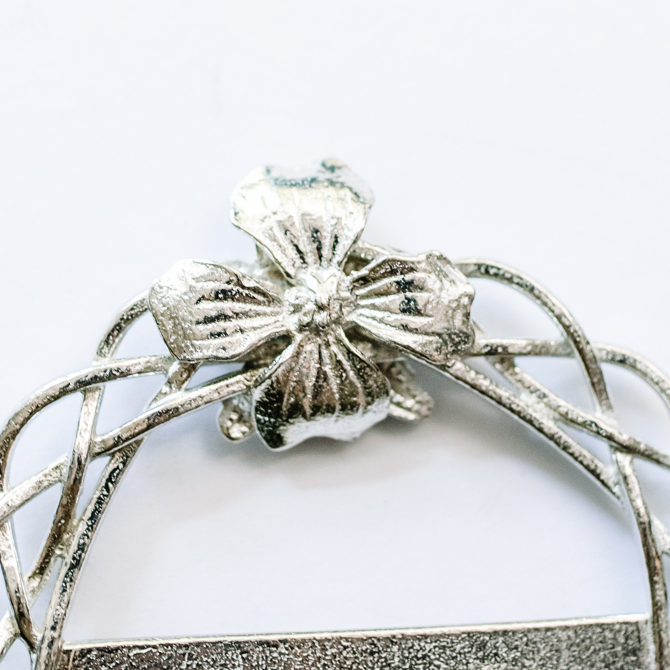 Pewter Dogwood Scarf Ring - Flower Scarf Slide for Scarves - Plain or Reversible with Starfish Reversible Dogwood and Starfish Scarf Ring