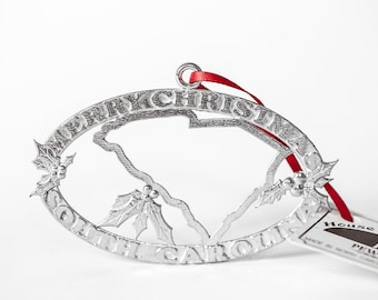 South Carolina Christmas Ornament, Merry Christmas South Carolina, SC State Ornament,