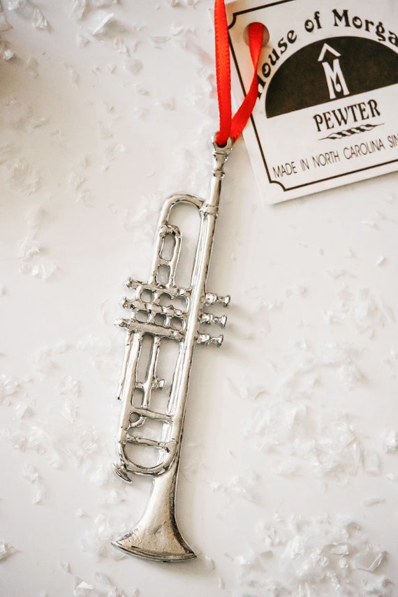 Handmade Trumpet Christmas Ornaments Music Theme Holiday Etsy