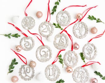 12 Days of Christmas, Twelve Days of Christmas Ornaments, 12 Days Ornaments,