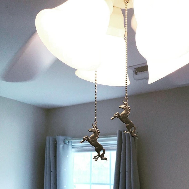 Unicorn Ceiling Fan Pull Fairy Tale Nursery Decor Little Etsy