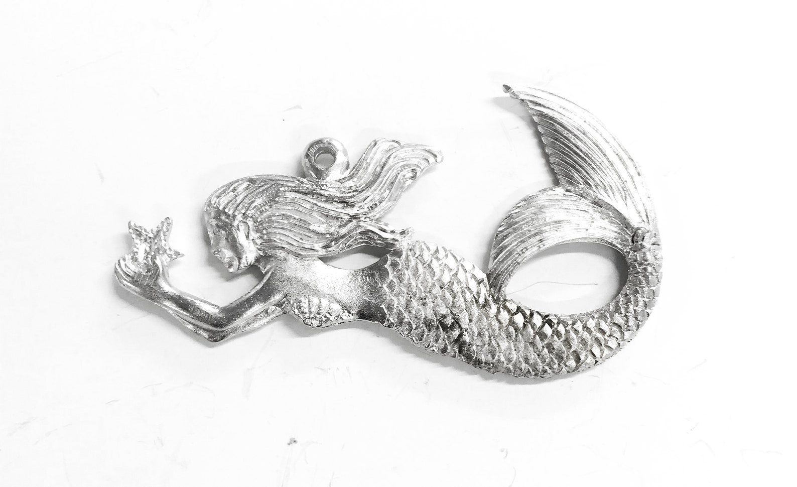 Pewter Mermaid Cake Topper: Nautical Birthday Decoration - Etsy
