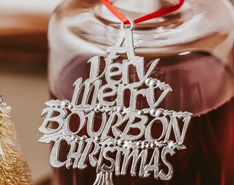 Bourbon Ornament, Bourbon Hunter Gift, Liquor Christmas Ornament, Bourbon Gift,