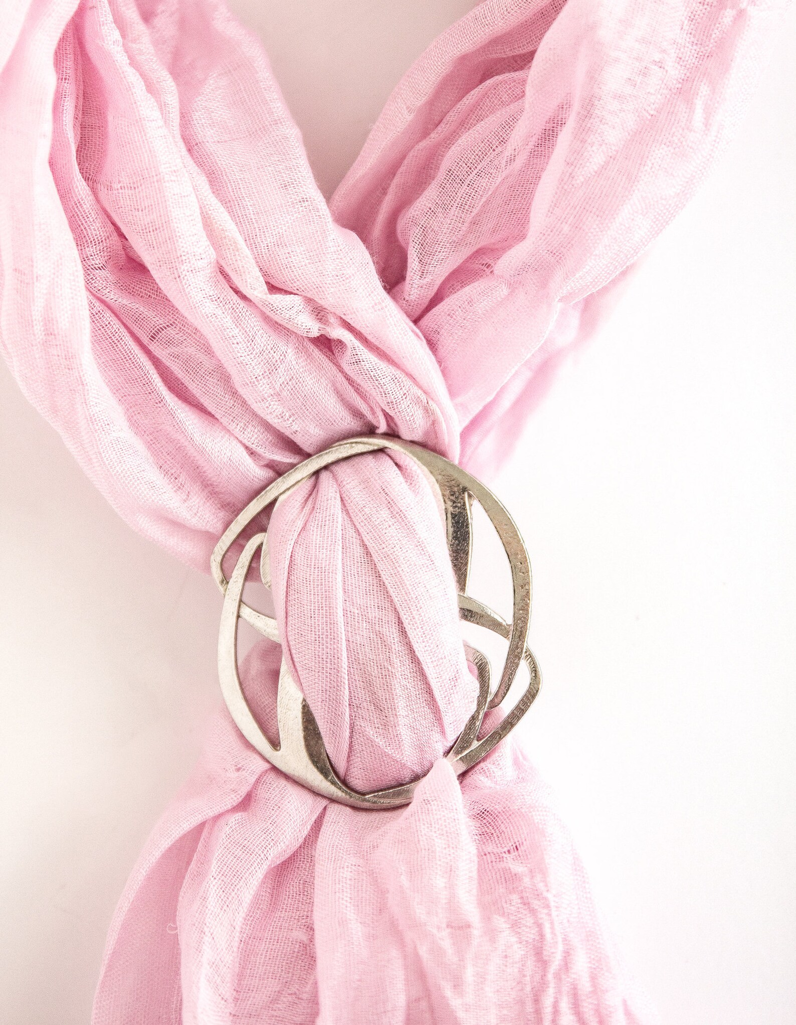 Infinity Scarf Ring Pewter Scarf Slide Metal Scarf Clip Etsy