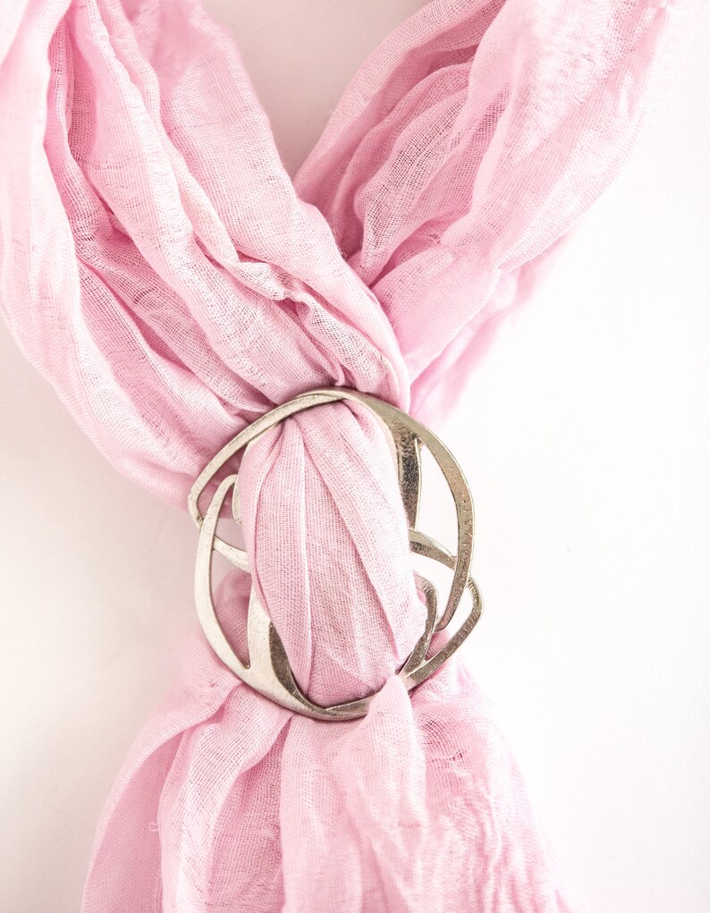 Infinity Scarf Ring Pewter Scarf Slide Metal Scarf Clip Etsy